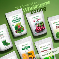 Z Natural Foods Greens Powder ingredients pack showcasing barley grass moringa