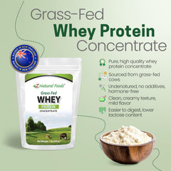 Z Natural Foods unflavored whey powder scoop ready for flexible recipes