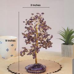 ZAARIYA amethyst tree packaging for elegant gift presentation.