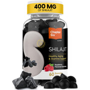 Zahler Chapter One Shilajit Gummies bottle pour showing convenient energy support