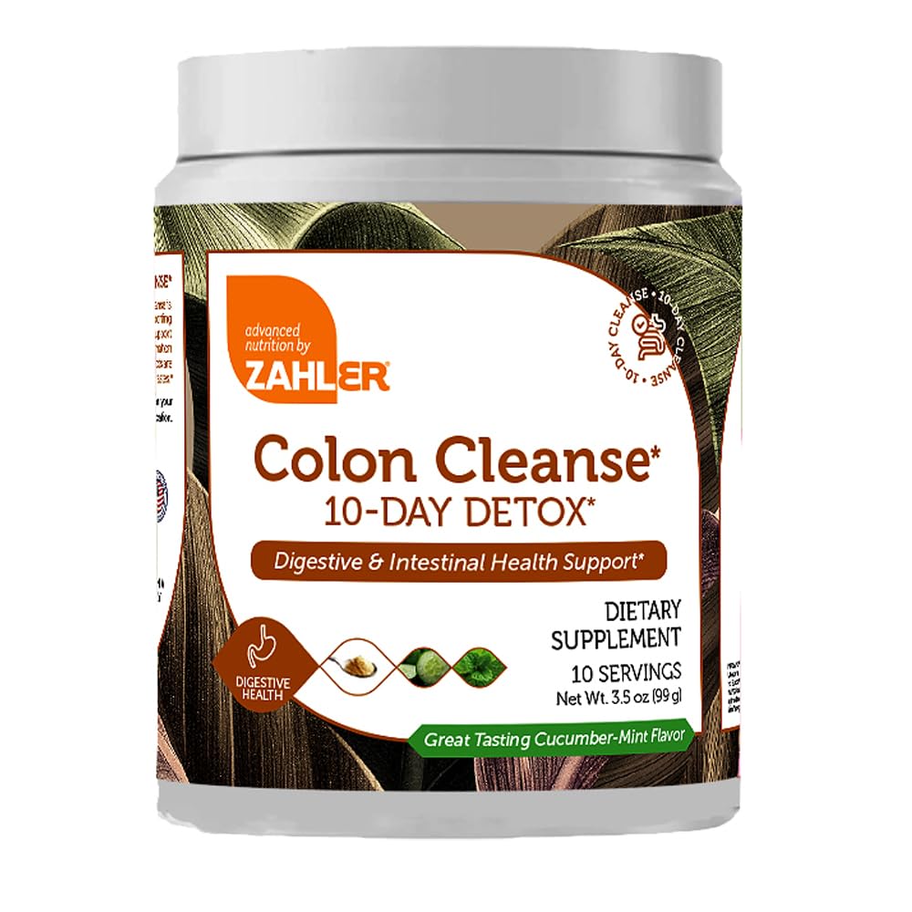 Zahler Colon Cleanse bottle pour for a gentle 10-day detox.
