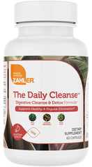 Zahler Daily Cleanse bottle back label showing ingredients and directions