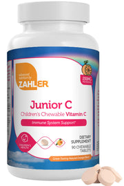 Zahler Junior C Advanced packaging shows orange flavor for kid-friendly daily use