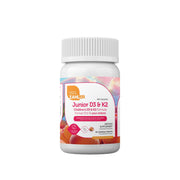 Zahler Junior D3 K2 chewables bottle-front view supports daily calcium absorption