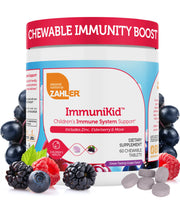 Zahler Kids Immune Support bottle for daily use with elderberry and zinc.