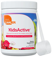 Zahler KidsActive fruit punch powder tub ready to mix for focused learning