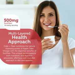 Sunfiber fiber close-up paired with Zahler capsules for improved digestion