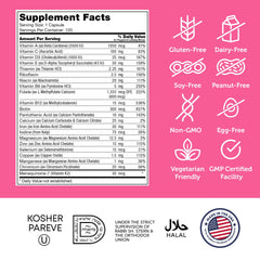 Zahler Total One Prenatal bottle label shows take with food.