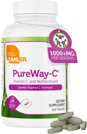 Zahler Vitamin C 1000mg tablets in bottle support daily immune health.