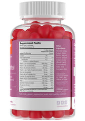 Zahler Womens Prenatal Gummies grape bottle label highlighting essential nutrients for pregnancy