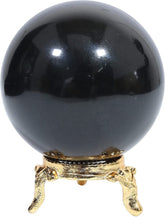 ZAICUS 55 mm black obsidian sphere with stand for decorative display and grounding ambience.