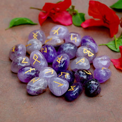 ZAICUS Amethyst runes closeup show vivid purple hue.