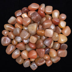 ZAICUS Carnelian tumbled stones closeup with warm orange hues, ideal for jewelry making