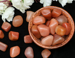ZAICUS Carnelian tumbled stones with varied shapes, great for decor or crafts