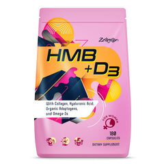 Zaigon HMB for Women bottle front showing a multi-benefit supplement for active lifestyles.