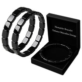 ZAIREG hematite bracelet for men closeup highlighting metallic stones and durable design
