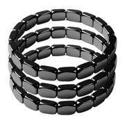 ZAIREG Hematite Bracelet for Men with elastic square beads enhances everyday confidence.