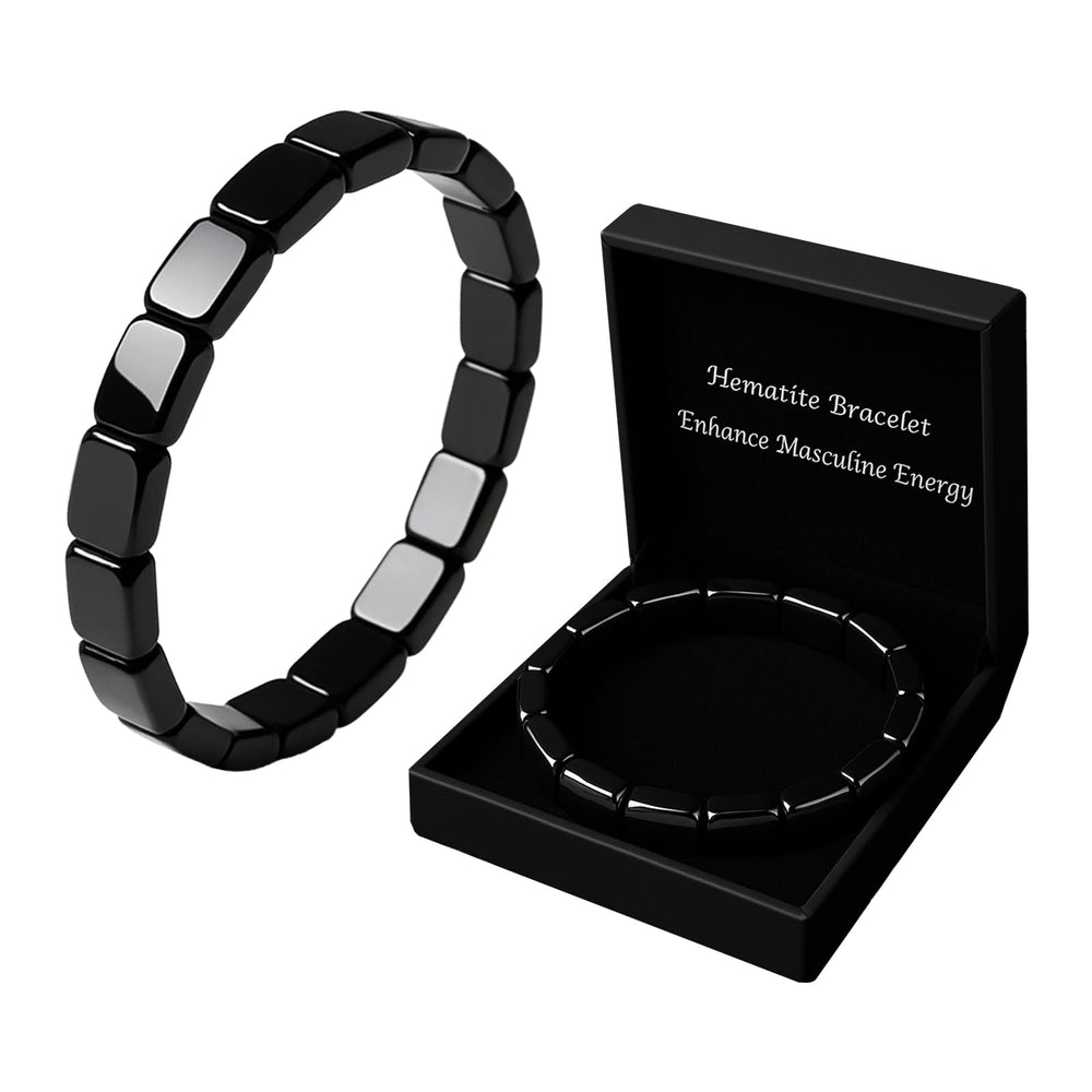 ZAIREG hematite bracelet close-up shows metallic luster for daily wear