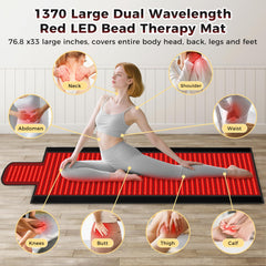 Neck and head therapy zones extend coverage on the mat for targeted use
