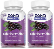 ZAND elderberry zinc immunity gummies front bottle view for family immune support
