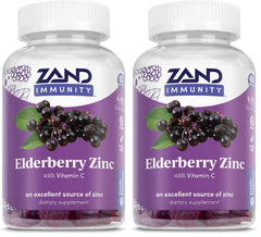 ZAND elderberry zinc immunity gummies front bottle view for family immune support