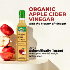 Zandu Apple Cider with Mother Glass Pour, adds tangy flavor to beverages.