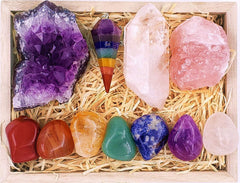 ZATNY chakra kit in wooden box for meditation and decor