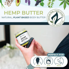 Close-up of Zatural Hemp Body Butter's silky texture.
