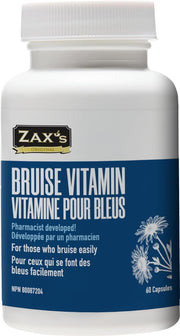 ZAX'S ORIGINAL Bruise Vitamins bottle front signaling daily skin resilience