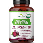 Zazzee Beet Root 8000 mg bottle close-up for daily wellness