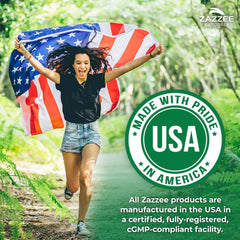 Zazzee USA-made seal indicating quality manufacturing.