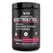 Zeal Electrolyte Powder Raspberry Guava tub supports keto hydration with zero sugar