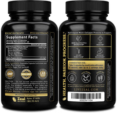 Zeal Naturals eggshell membrane collagen capsules for hair and nail strength.