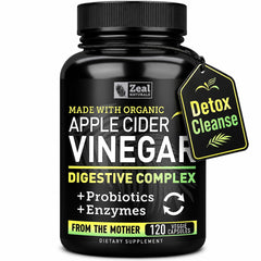 Zeal Naturals ACV capsules bottle for convenient daily digestion support
