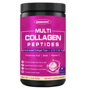 ZEBORA Collagen Powder container showing 50 servings for ongoing skin and joint support