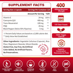 ZEBORA CoQ10 PQQ capsules closeup highlighting mitochondrial support and absorption.