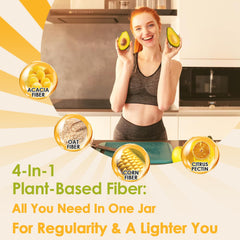 ZEBORA fiber jar label highlights organic blend with acacia and citrus pectin