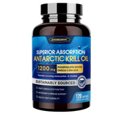 ZEBORA Krill Oil bottle and softgels for convenient daily omega-3.