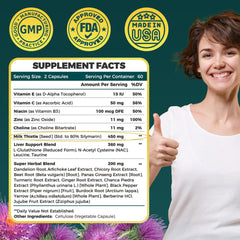 ZEBORA Milk Thistle bottle back label displays ingredients and serving guidance.