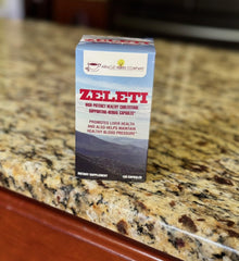 Zeleti high-potency bottle front with capsules for liver and cholesterol support.