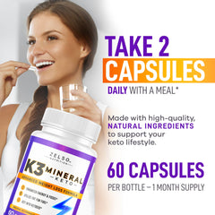 Serving K3 pills with a glass of water for easy daily routine
