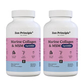 Zen Principle Marine Collagen Powder bottle showing full-spectrum skin and joints support