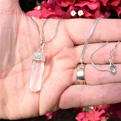 Zenergy Gems 20-inch Silver Chain shown with pendant for ready-to-wear style.
