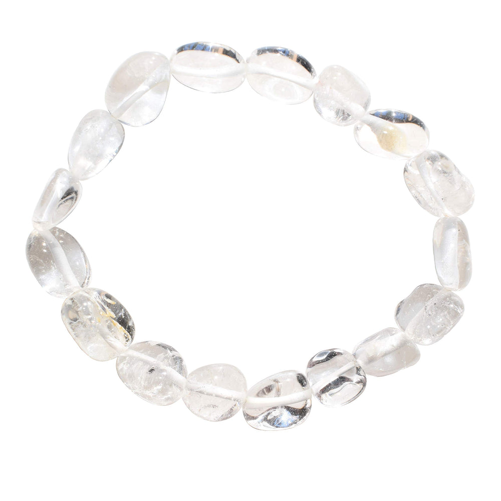 Zenergy Gems amplifier bracelet with clear quartz beads showing energy focus