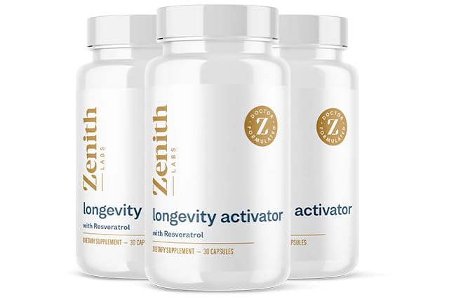 Zenith Labs Longevity Activator capsules for daily immune and memory support.
