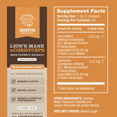 Zenith Nootropics tincture cap shows safe, resealable closure