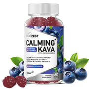 ZeniZest Calming Kava Kava Gummies bottle-front view showing 60-count for daily calm
