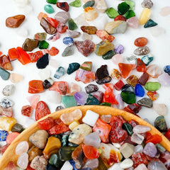 Zenkeeper 1lb quartz chips bulk ideal for jewelry making and display