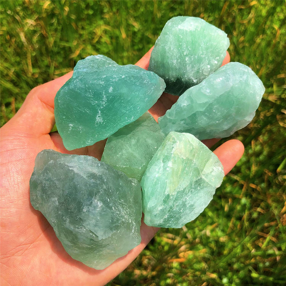 Zenkeeper green fluorite rocks for meditation rituals and home cleansing.