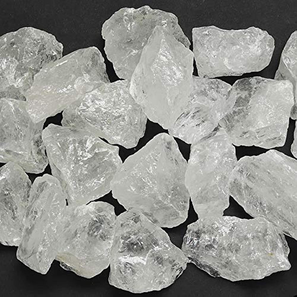 Zenkeeper rough clear quartz bulk for meditation and energy amplification.